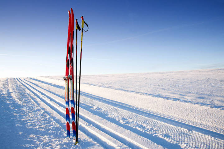 Schönes Wetter beim Langlaufen